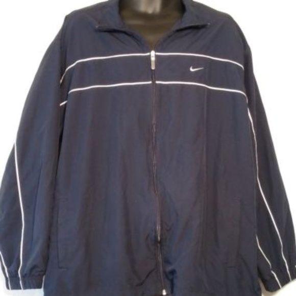 Nike Other - Nike Navy Blue Mesh Lined Nylon Windbreaker XXL